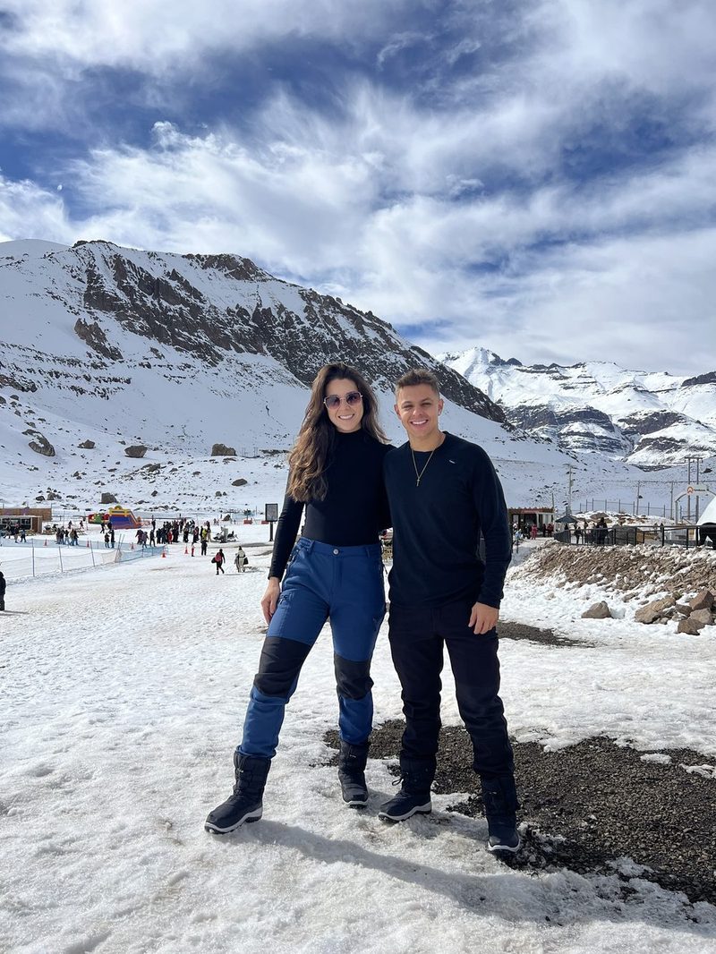 Na neve perto de Santiago